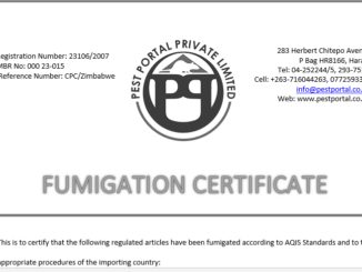 fumigation certificate in export fumigation